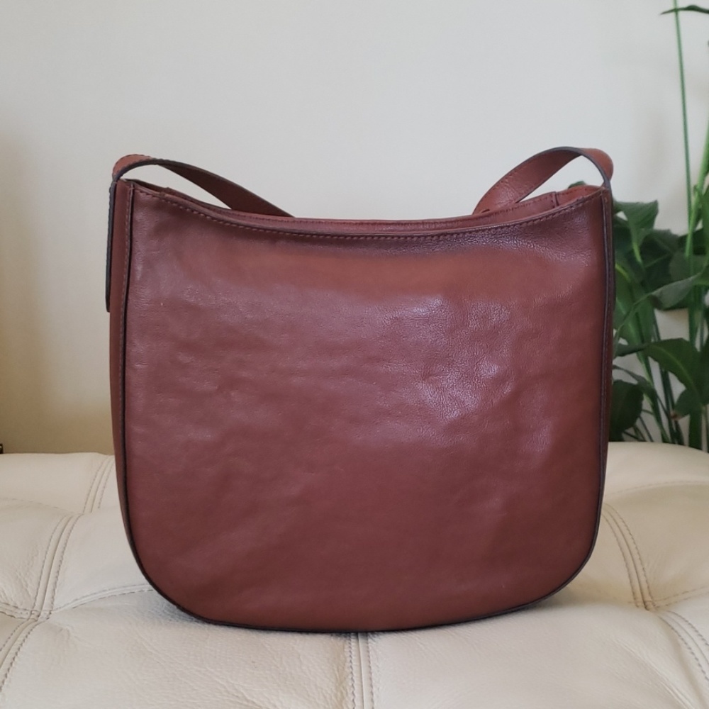 FRYE Olivia Large Crossbody, Cognac - Picture 2 of 6